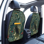 William Morris Forest Animals Raven On Acanthus Leaves Blue Green Floral Car Seat Back Kick Protectors Kick Mats With Storage Pockets For Vehicles To Protect From Dirt Mud Scratches 2 Pack