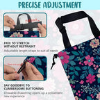 Car Trash Bag Watercolor Floral and Green Leaves Leak-Proof Car Garbage Bag with Drawstring Foldable Canvas Trash Bin with Adjustable Buckle for Car Accessories