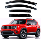 KPY Rain Guards Fit for 2015-2024 Jeep Renegade, Out-Channel Window Visors Vent Wind Deflectors 4PC, Car Accessories for 15-24 Renegade