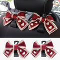 2PCS Car Seat Hooks, Cute Bow Car Seat Headrest Hooks for Purses, Bags, Umbrella, Universal Automotive Interior Decoration Accessoriesl for Vehicle, SUV, Sedan, Truck (Red Heart)