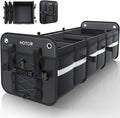 Trunk Organizer for SUV – Car Storage Box with Reflective Strips, Collapsible Car Organizer with Large Capacity, Essential Car Accessories for Truck, Van & Sedan, Black, 35.0" x 14.4" x 11.0"