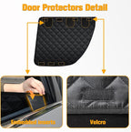Dog Seat Covers for Tesla Model 3 & Y Back Seat with 2 Pack Door Protectors, 100% Waterproof Dog Hammock for Tesla with Mesh Window & Headrest Protection Prevents Scratches and Scuffs