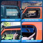 Durable in Channel Rain Guards for Chevrolet/Chevy Trailblazer 2021-2026 Window Deflectors,Anti-Rain Vent Window Visors-4pcs