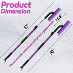 2-Pack 57" Extendable Snow Brush with Ice Scraper for Car Windshield, 2-in-1 Rotating Head Snow Remover for SUV, Truck, and Car