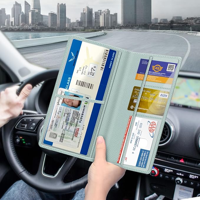 Car Registration and Insurance Card Holder, Vehicle Glove Box Card Organizer Wallet Automobile Accessories for License