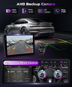 4+128G for Honda CRV 2007-2011 Android Car Stereo Radio with Wireless Carplay/Android Auto, 9 Inch 1280 * 720P in-Cell Screen Bluetooth WiFi GPS Navigation USB FM/RDS SWC EQ Backup Camera
