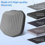 Premium Leather Car Seat Cushion, Comfort Memory Foam Driver Seat Cushion for Long Driving, Waterproof Non-Slip Seat Cushions for Cars, Truck, SUV, Office Chairs, Stadium, Gray ﻿