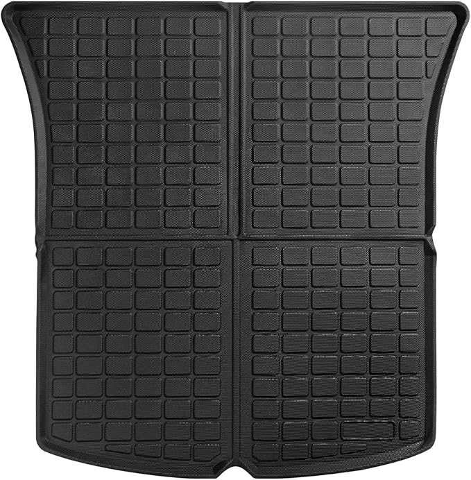 Floor Mats for Tesla Model Y 5 Seats 2021 2022 2023 2024 | 6-Piece Set Extra-Thick TPE All-Weather Floor & Cargo Liners | Pet & Child-Friendly Custom Fit Interior Accessories