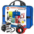 Emergency Car Kit,Roadside Emergency Tool Kit for Vehicle Truck with Air Compressor Jumper Cable First Aid Kit,Winter Auto Road Side Kit Women Men Car Travel Safety Assistance Survival Essentials Kit