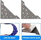 Car Door Corner Edge Guards 4pcs Bling Rhinestone Anti-Scratch Car Door Edge Protector Sticker Door Corner Bumper Sticker(AB White)