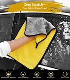 Car Wash Kit, Extendable Car Wash Brush Mop with Long Handle, 5pcs Detailing Brush, 1pc Wheel Brush and Microfiber Towel Car Cleaning Kit Supplies Accessories, Ginger