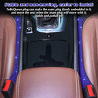 Bling Blue Car Seat Gap Filler 2 Pack Handmade Crystal Rhinestone Diamond Blue Gap Filler for Car SUV Truck Blue Bling Car Accessories for Women(Blue)