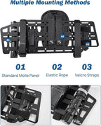 Sun Visor Organizer Compatible with 2018-2026 Wrangler JL & 2020-2026 Gladiator JT, Tactical Rigid Molle Panel Sun Visor Storage, Tactical Gear Rack