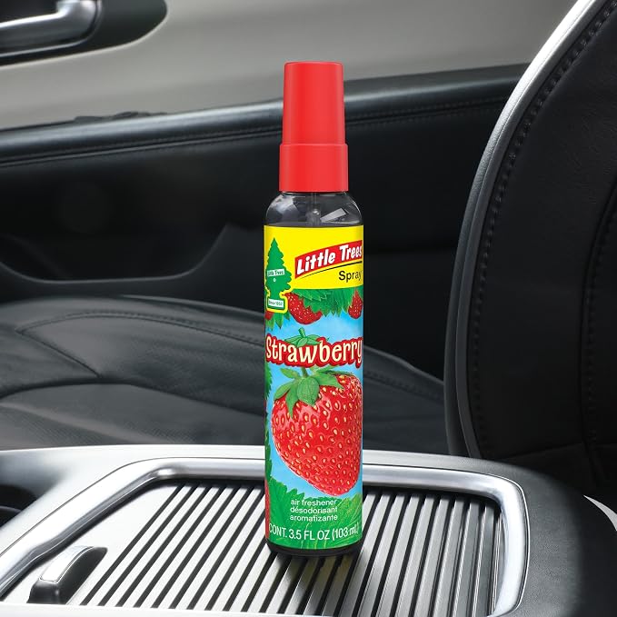 Car Air Freshener | Spray Provides a Long-Lasting Scent for Auto or Home | On-the-go Freshness | Strawberry, 6 Air Fresheners