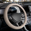 Winter Steering Wheel Cover, Microfiber Suede Car Steering Wheel Covers with Anti-Slip Lining, Breathable Elastic Car Steering Wheel Protector Soft, Universal Standard Size 14-15 inch