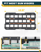 7"x13" Universal Sun Visor Organizer Rigid MOLLE Panel for Vehicle Car SUV Trucks Tactical Gears Interior Accessories