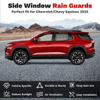 Window Visors Rain Guards for 2025 2026 Chevrolet/Chevy Equinox Accessories(Not for EV), Outside-Mount Tape-On Side Window Wind Deflectors Vent Visors Shades Rainproof Black 4PCS