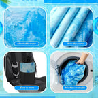 Car Seat Towel Covers with Storage Bag, 63 x 32 Inch Universal Non Slip Waterproof Sweat Protector for Car Truck, Gym Swimming Running, Machine Washable(1 Pack,Blue Tie Dye)