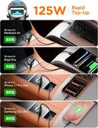 2-Pack USB C Car Charger [Flush & Pull Ring] 65W PD + 60W QC Dual-Port Car Cigarette Lighter Charger, Fast Car Charger for iPhone 17/16/15 Series, Galaxy S26/25/24, MacBook Air, iPad and More