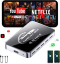 AI Box CarPlay, 3-in-1 Wireless CarPlay Adapter & Android Auto for OEM Wired Cars, Built-in Netflix/YouTube for Streaming, 5.8GHz WiFi, Convert Wired to Wireless, Plug & Play （4GB RAM+32GB ROM）