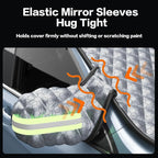 Windshield Snow Cover for Winter - Custom Fit Graphene Car Windshield Cover Outside for Ice, Snow & Hail Protection | Frost Guard with Storage Bag for SUV and Sedan (Medium+)