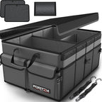 Trunk Organizer For SUV Car Trunk Organizer, Foldable Storage, Car Accessories for Women Men, Collapsible Bag, 600D Oxford, Non Slip Bottom, Straps, Soft Cover (65L)