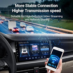 9 Inch Android Car Stereo Double Din, Wireless CarPlay & Android Auto, Universal Touch Screen Car Stereo with WiFi 6, Bluetooth, GPS, Backup Camera, 4+64GB, FM/AM Radio