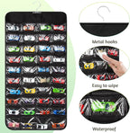 Hanging Organizers for Toy Car Double Sided 80 Pockets Display Case for Toy Cars (Without Toy Cars) (80 Slots Black)