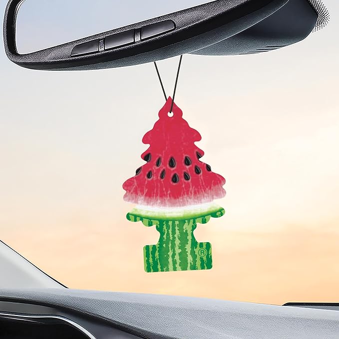 Car Air Freshener | Hanging Tree Provides Long Lasting Scent for Auto and Home | 24 Air Fresheners |Watermelon