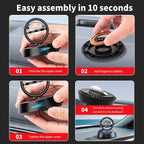 Kwak’s Solar-Powered Rotating Car Aromatherapy Auto-Spinning Ornament with Refillable Scent Pad, Subtle Ocean Fragrance, Ideal Gift for Men Women Dad Husband for Dashboard (Red-1)