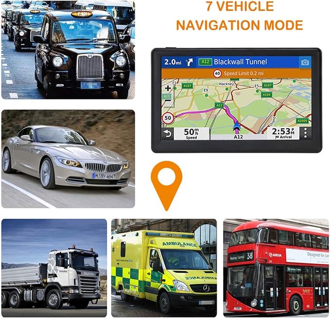 N800 GPS Navigator for Car with Bluetooth, 7” Truck GPS Commercial Drivers, 2026 Maps (Free Lifetime Updates), Semi Trucker GPS Navigation Systems, Custom Truck Routing