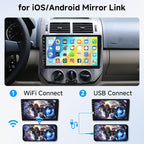 Single Din Car Stereo with Wireless Carplay & Android Auto-9 Inch IPS Touch Screen Radio with Bluetooth GPS, Mirror Link, FM Radio,SWC/USB/DSP+ Backup Camera