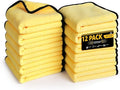 12-Pack Microfiber Cleaning Cloth, Car Drying Towels Car Detailing– XL Microfiber Towels for Cars, Trucks (15.7" x 15.7"), Ultra-Absorbent, Streak-Free, Scratch-Free, No Water Spots