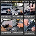 Dash Mount Phone Holder Compatible with 2015-2020 F150 2017-2022 F250 F350 Metal Cellphone Mounting Bracket Stand for Most CellPhones