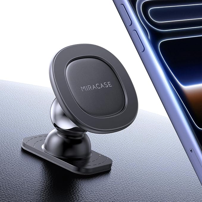 for MagSafe Car Mount【Strong Magnets】 Magnetic Phone Holder for Dashboard，360 Adjustable Car Phone Holder, Compatible with Garmin GPS iPhone Android and All Smartphones, Black