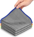 Microfiber Glass Cleaning Cloths,3 Pack Streak Free Miracle Cleaning Cloth,Reusable Lint Free Cleaner Towels for Kitchen,Windows,Mirror,Glasses,Car Windshields,Stainless Steel,11.8"×11.8"