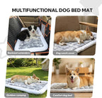 Dog Bed for Car Back Seat Soft Plush Backseat Pet Bed Mat Non-Slip Travel Pet Mat, Fuzzy Plaid Dog Seat Cover, Fit for Backseat Extenders and Trucks SUVs (Star, 54" x 24.8")