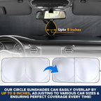 Car Windshield Sun Shade | 2025 Upgraded Innovative No-Light-Pass Technology for Maximum Coverage | Foldable Sun Shade Keeps Your Vehicle Cool | Must-Have Car Accessories | Small (59" x 29")