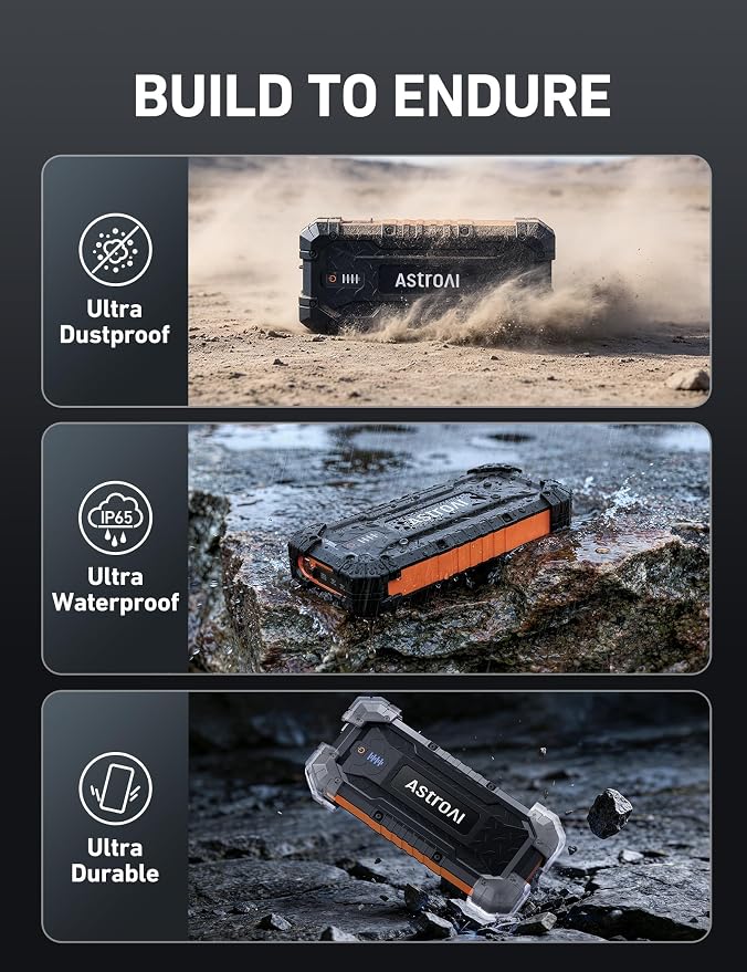 S8 Ultra Car Jump Starter, 4000A Safe 12V Battery Booster Pack (All Gas/12L Diesel), Portable Jump Box with Smart Jumper Cables, Type-C/USB, Flashlight, Rugged Protection & Storage Bag, Orange