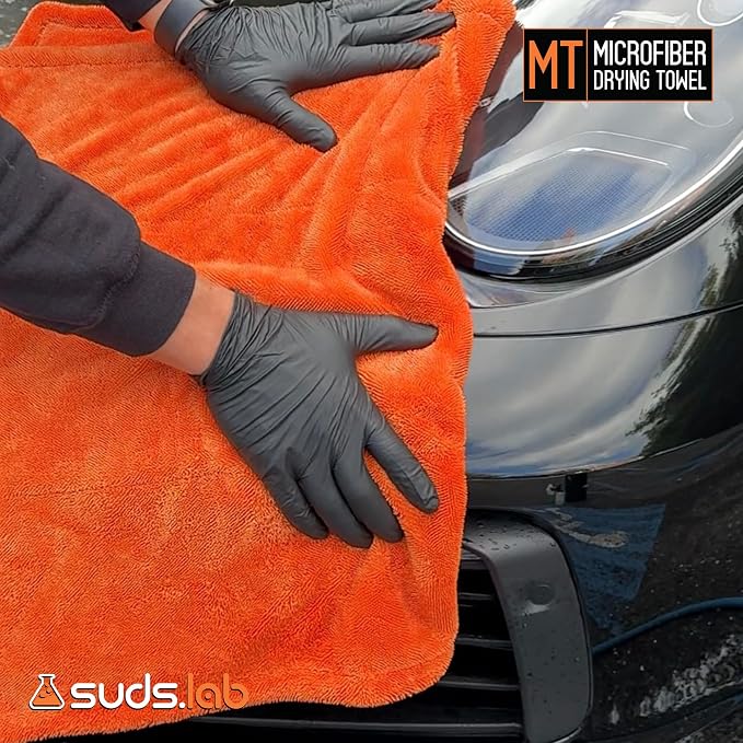 Large Microfiber Drying Towel (24 in x 35 in) Car Exterior Cleaning and Detailing Cloth, Safe On Plastic Trim, Glass, Carbon Fiber, Paint