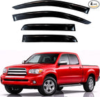 KPY Rain Guards Fit for 2004-2006 Toyota Tundra Double Cab, Out-Channel Window Visors Vent Wind Deflectors 4PC, Truck Accessories for 04-06 Tundra Crew Cab (Full-Size Cabs)