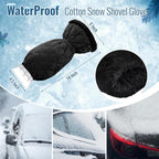 Ice Scraper with Glove Waterproof Ice Scrapers for Car Windshield No Scratch Comfortable Removal Snow Mitt Glove Windproof Warm for SUV Vehicle Truck Snow Quickly Removal