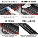4PCS Car Door Edge Guards Door Sill Protector for Chevy Colorado & GMC Canyon 2015-2022 Accessories ABS Plastic Material Matte Black Car Door Threshold Protection