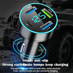 4-Port USB C Car Charger, Cigarette Lighter USB Charger Adapter with Voltmeter PD 3.0 & QC 3.0 Fast Charging for iPhone 17/16/15, Samsung Galaxy, Android Phones & Tablets