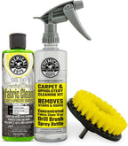 Foaming Citrus Fabric Clean Drill Brush Kit - High Foaming Stain and Odor Remover, Upholstery, Floor Mat & Car Carpet Cleaner, Deep Cleans & Deodorizes, Citrus Scent - 16 fl oz