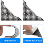 Car Door Corner Edge Guards 4pcs Bling Rhinestone Anti-Scratch Car Door Edge Protector Sticker Door Corner Bumper Sticker(White)
