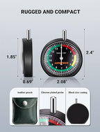 Tire Tread Depth Gauge, Dial Type Tire Depth Gauge Reads in 1/32" for Tread Wear, Professional Pocket Tire Gauge with Case for Truck, Motorcycle, Car and Bus Tyre in 32nds