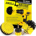 Attachment Set for Bathroom Cleaning – Power Scrubber Brush Kit for Tub, Tile, Shower, and Grout – All-Purpose Household Cleaning Brushes for Drill - Electric Grout Cleaner Kit
