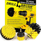 Attachment Set for Bathroom Cleaning – Power Scrubber Brush Kit for Tub, Tile, Shower, and Grout – All-Purpose Household Cleaning Brushes for Drill - Electric Grout Cleaner Kit