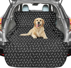 SUV Cargo Liner for Dogs, Water Resistant Pet Cargo Cover Dog Seat Cover Mat for SUVs Sedans Vans with Bumper Flap Protector, Non-Slip, Large Size Universal Fit, Bone